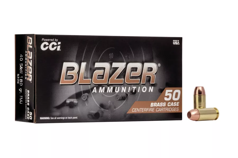 CCI  40 S&W 180 gr FMJ Blazer Brass 50/Box