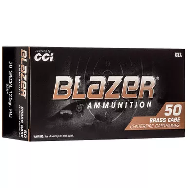 CCI 5204 Blazer Brass 38 Special 125 GR FMJ 50 Rounds