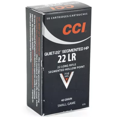 CCI 970 Small Game Quiet22 22LR 40 GR LRN 50 Rounds