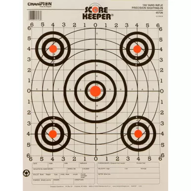 Champion Targets 100YD Rifle Sight-IN Target 12P 45726