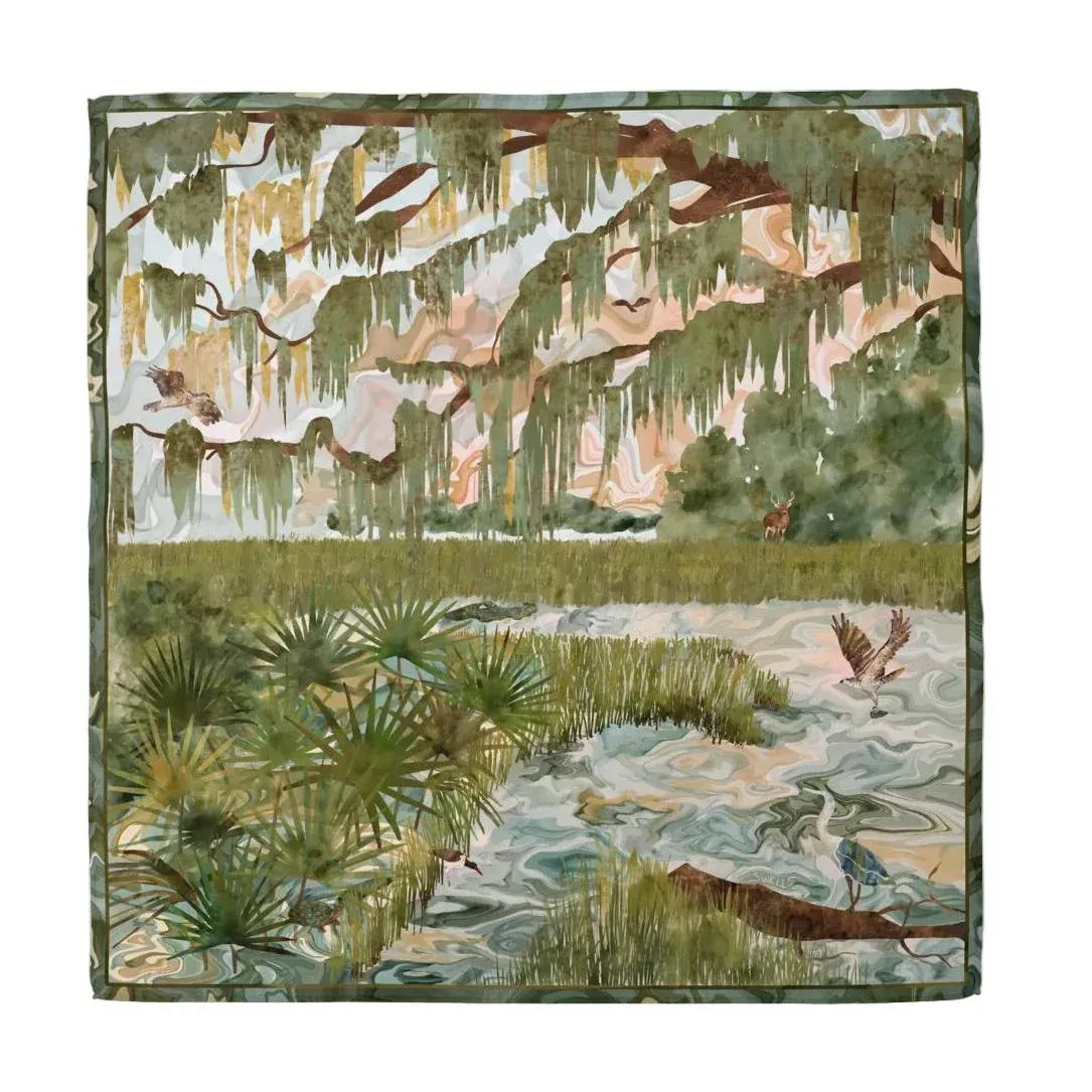Charleston Marsh Silk Scarf