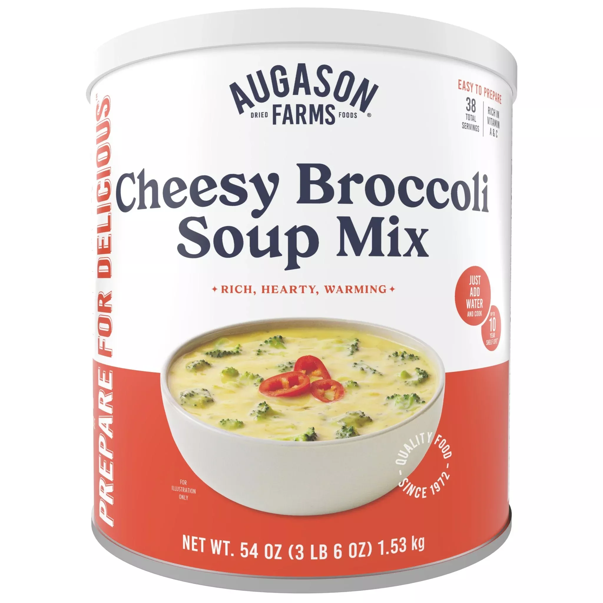 Cheesy Broccoli Soup Mix Can, 38 Servings