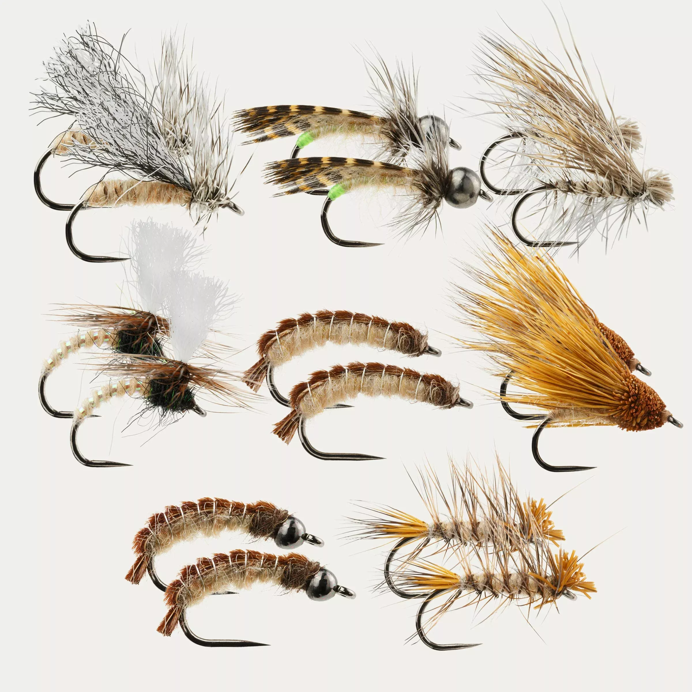 Cinnamon Caddis BugCycle Fly Assortment – 16pk, Barbless, Ahrex