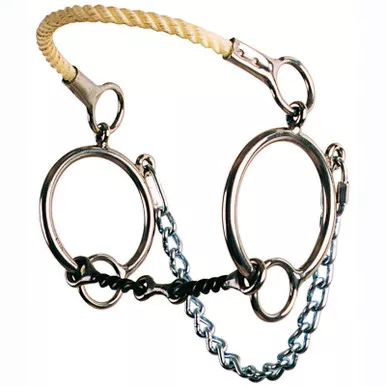 CIRCLE Y Ring Combination Rope Nose Hackamore (903)
