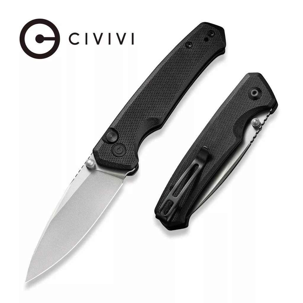 CIVIVI Altus Button Lock & Thumb Stud Knife G10 Handle (2.97″ Nitro-V Blade) C20076-1