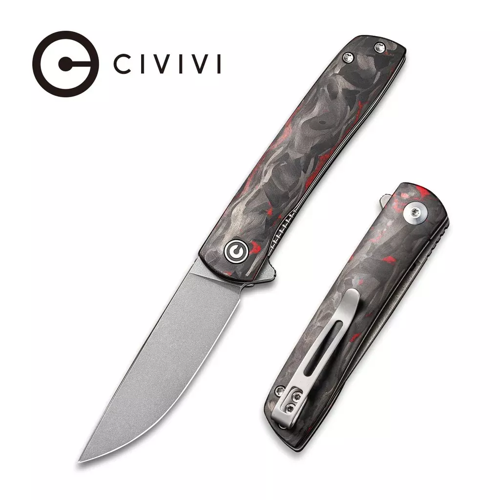 CIVIVI Bo Flipper Knife Carbon Fiber Handle (2.92” Nitro-V Blade) C20009B-B