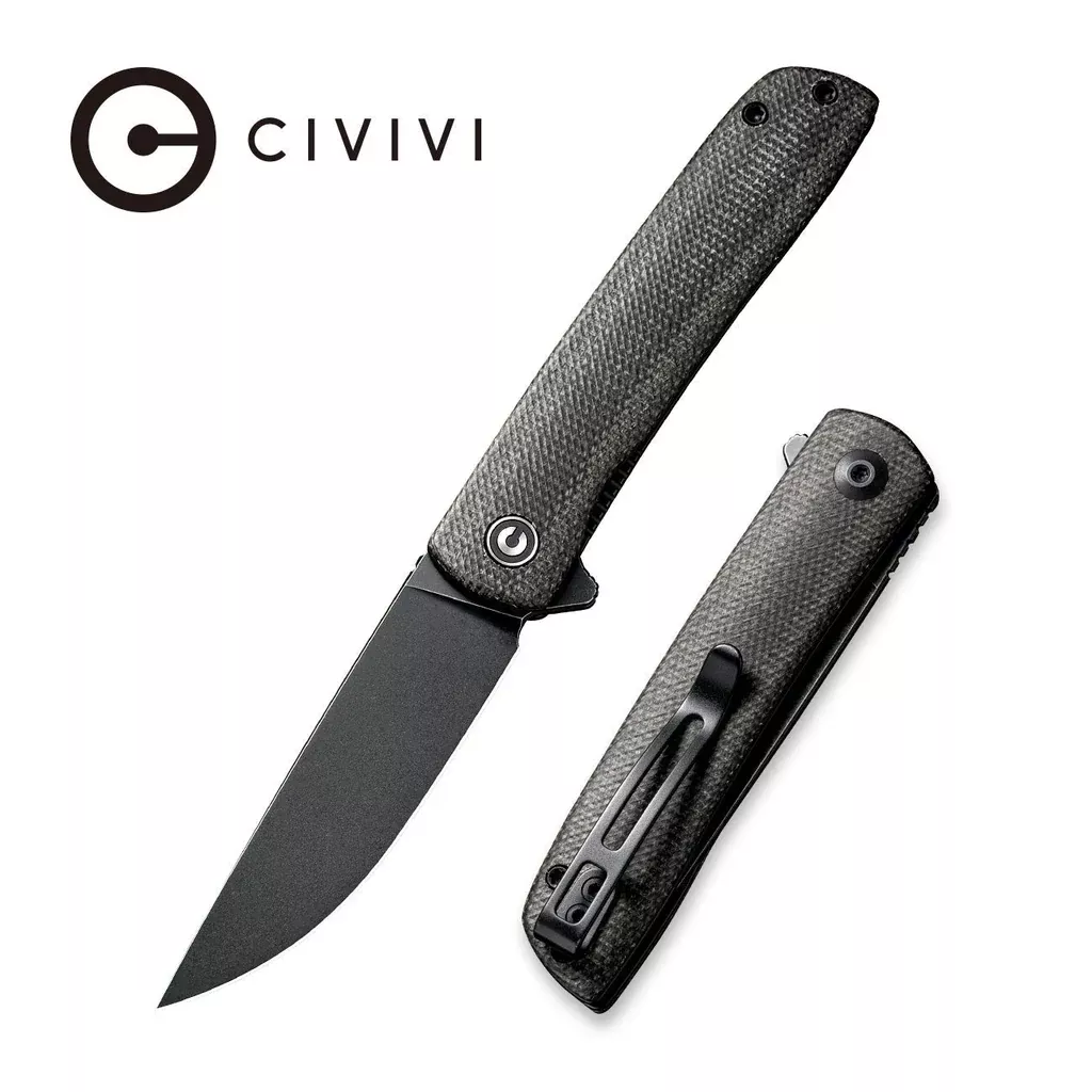 CIVIVI Bo Flipper Knife Micarta Handle (2.92" Nitro-V Blade) C20009B-6