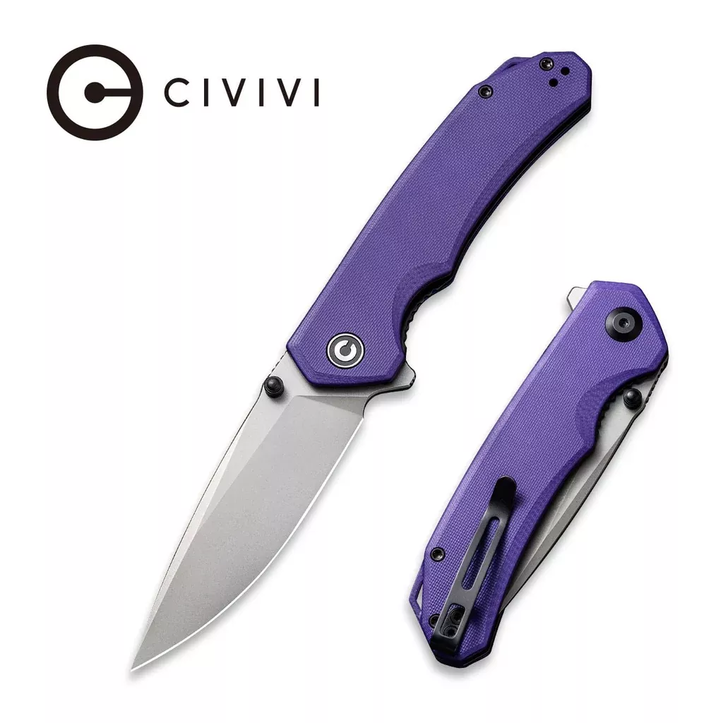 CIVIVI Brazen Flipper & Thumb Stud Knife G10 Handle (3.46″ 14C28N Blade) C2102A