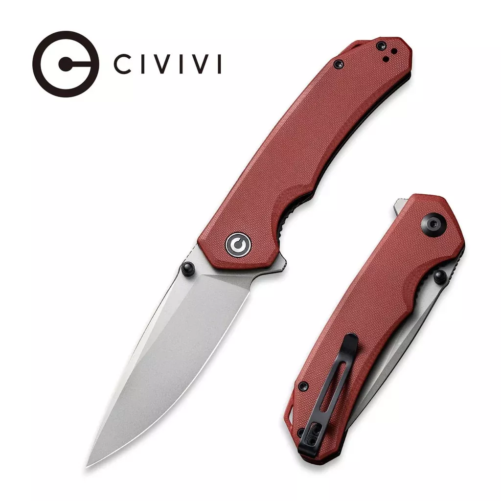 CIVIVI Brazen Flipper & Thumb Stud Knife G10 Handle (3.46″ 14C28N Blade) C2102B