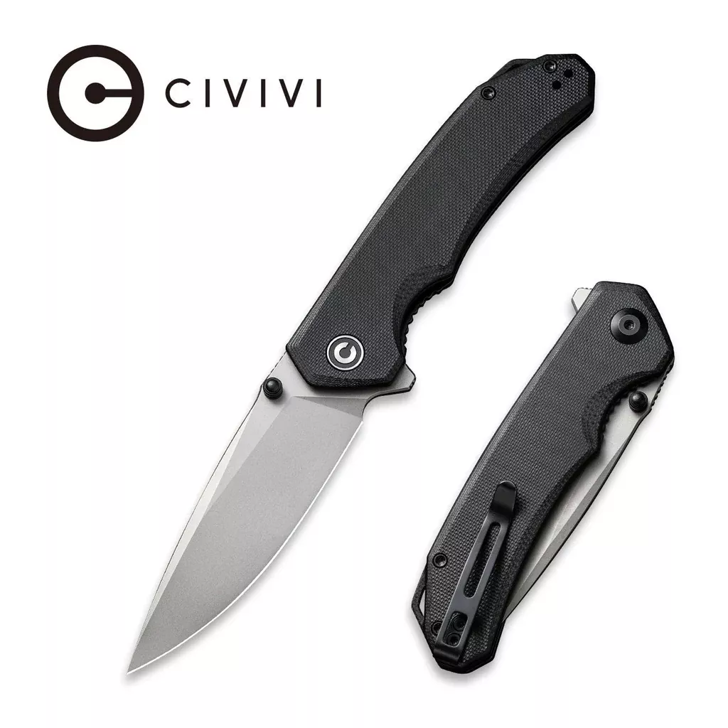 CIVIVI Brazen Flipper & Thumb Stud Knife G10 Handle (3.46″ 14C28N Blade) C2102C