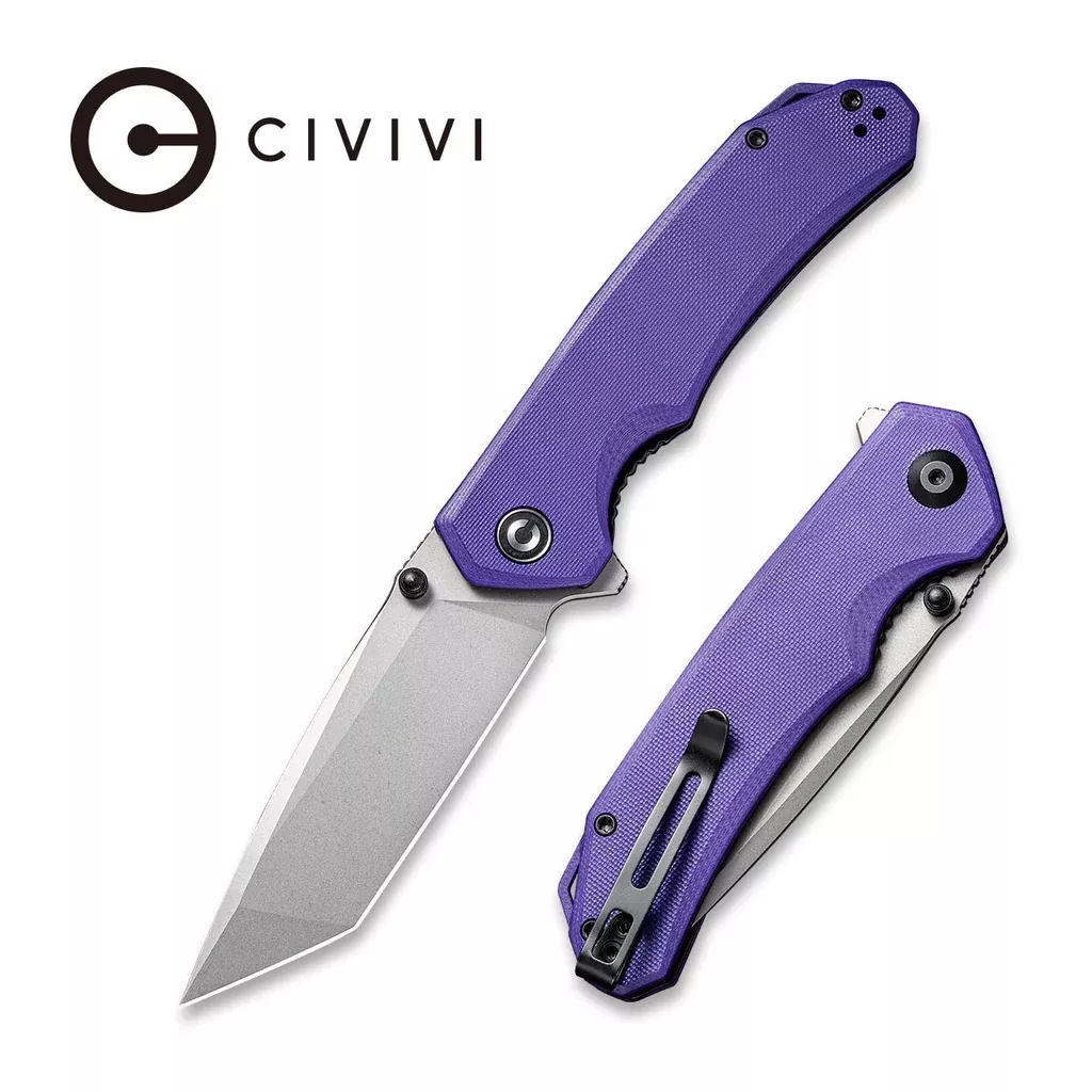 CIVIVI Brazen Flipper & Thumb Stud Knife G10 Handle (3.46″ D2 Blade) C2023A