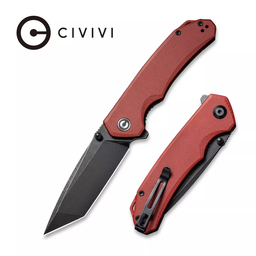 CIVIVI Brazen Flipper & Thumb Stud Knife G10 Handle (3.46″ D2 Blade) C2023B