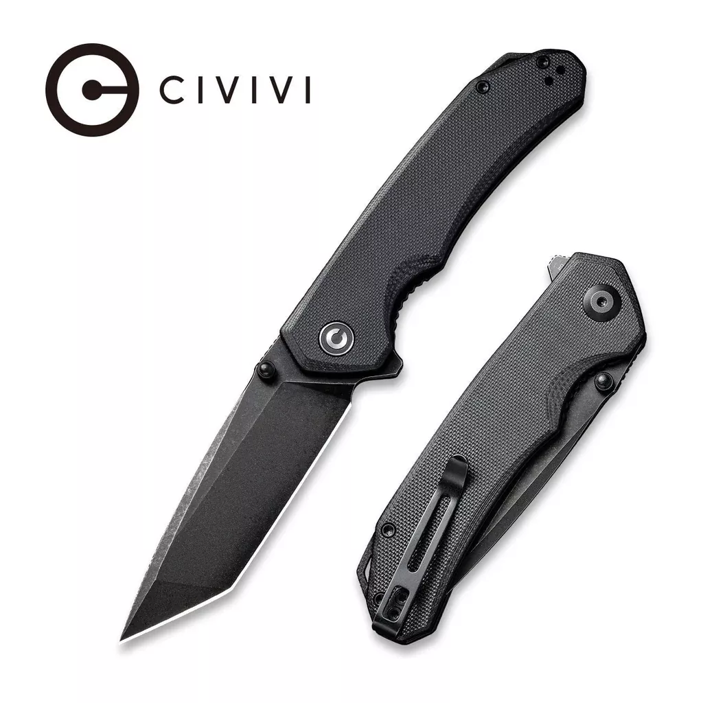 CIVIVI Brazen Flipper & Thumb Stud Knife G10 Handle (3.46″ D2 Blade) C2023C