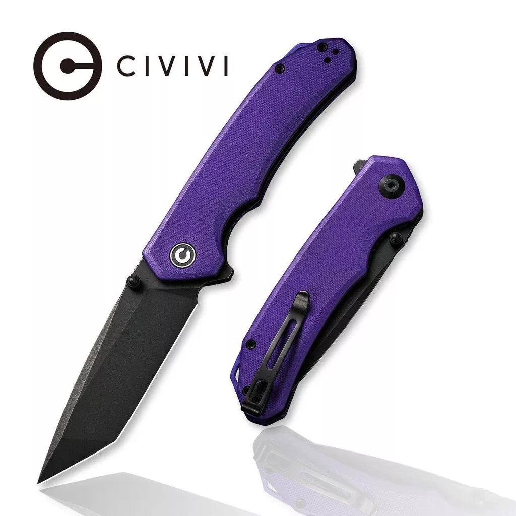 CIVIVI Brazen Flipper & Thumb Stud Knife G10 Handle (3.46″ D2 Blade) C2023D