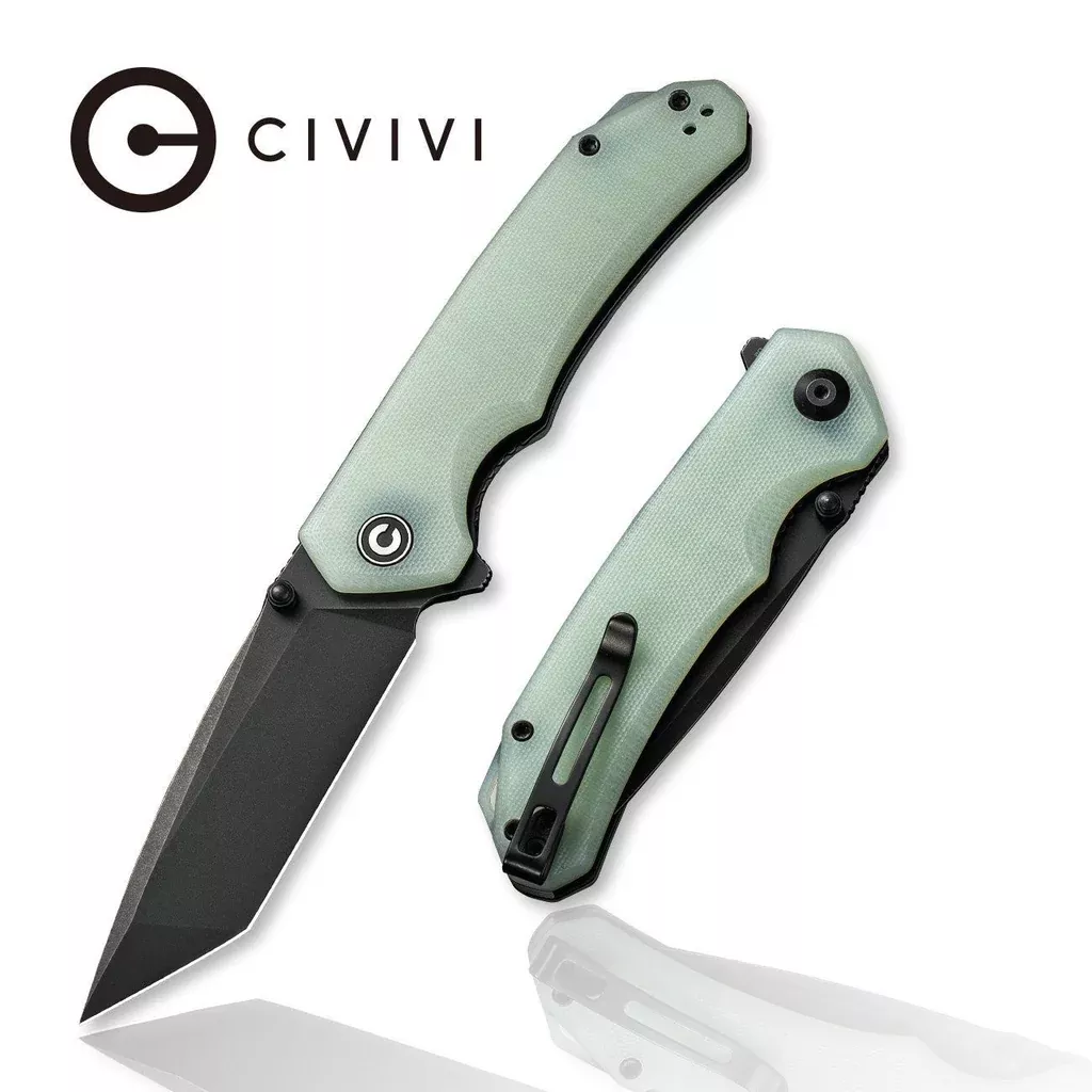 CIVIVI Brazen Flipper & Thumb Stud Knife G10 Handle (3.46″ D2 Blade) C2023E