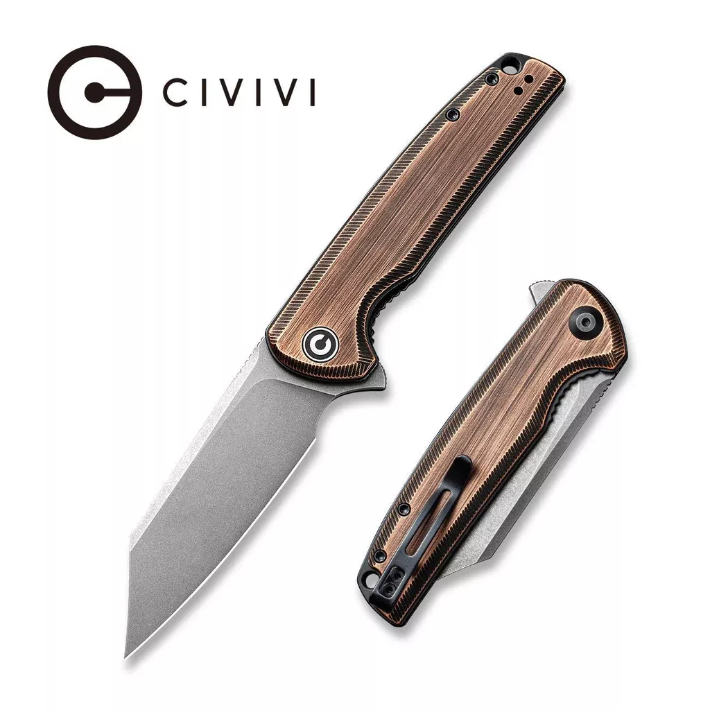 CIVIVI Brigand Flipper Knife Copper Handle (3.46″ 154CM Blade) C909D