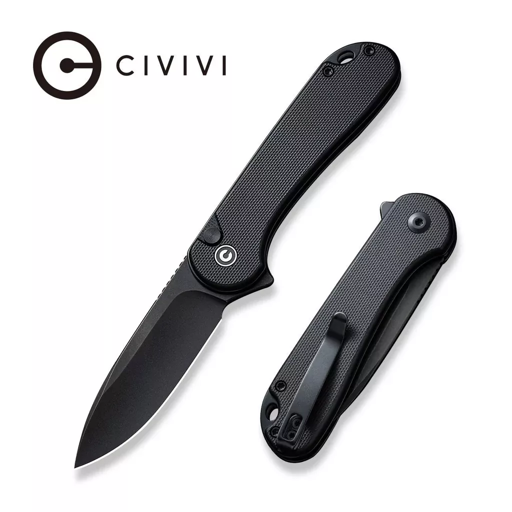 CIVIVI Button Lock Elementum II Flipper Knife G10 Handle (2.96" Nitro-V Blade) C18062P-2