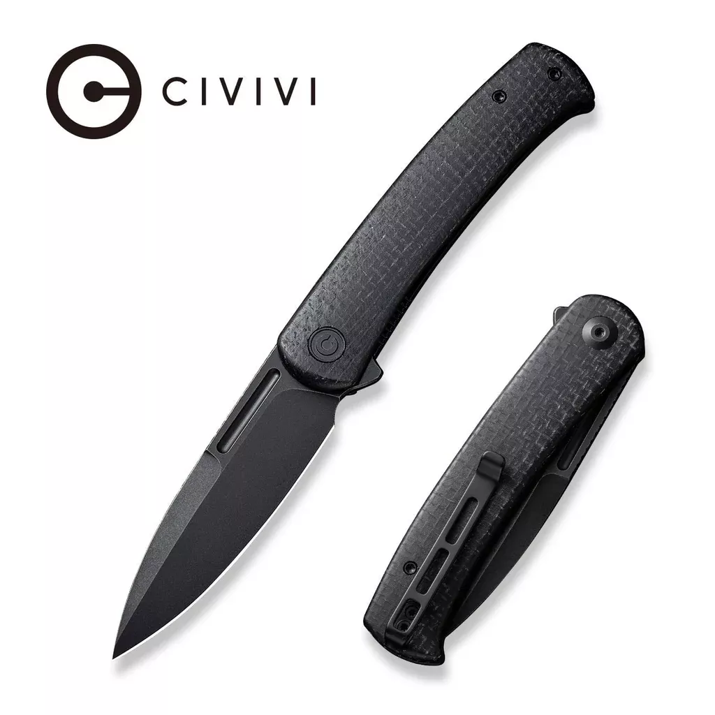CIVIVI Caetus Flipper Knife Micarta Handle (3.48″ 14C28N Blade) C21025C-2