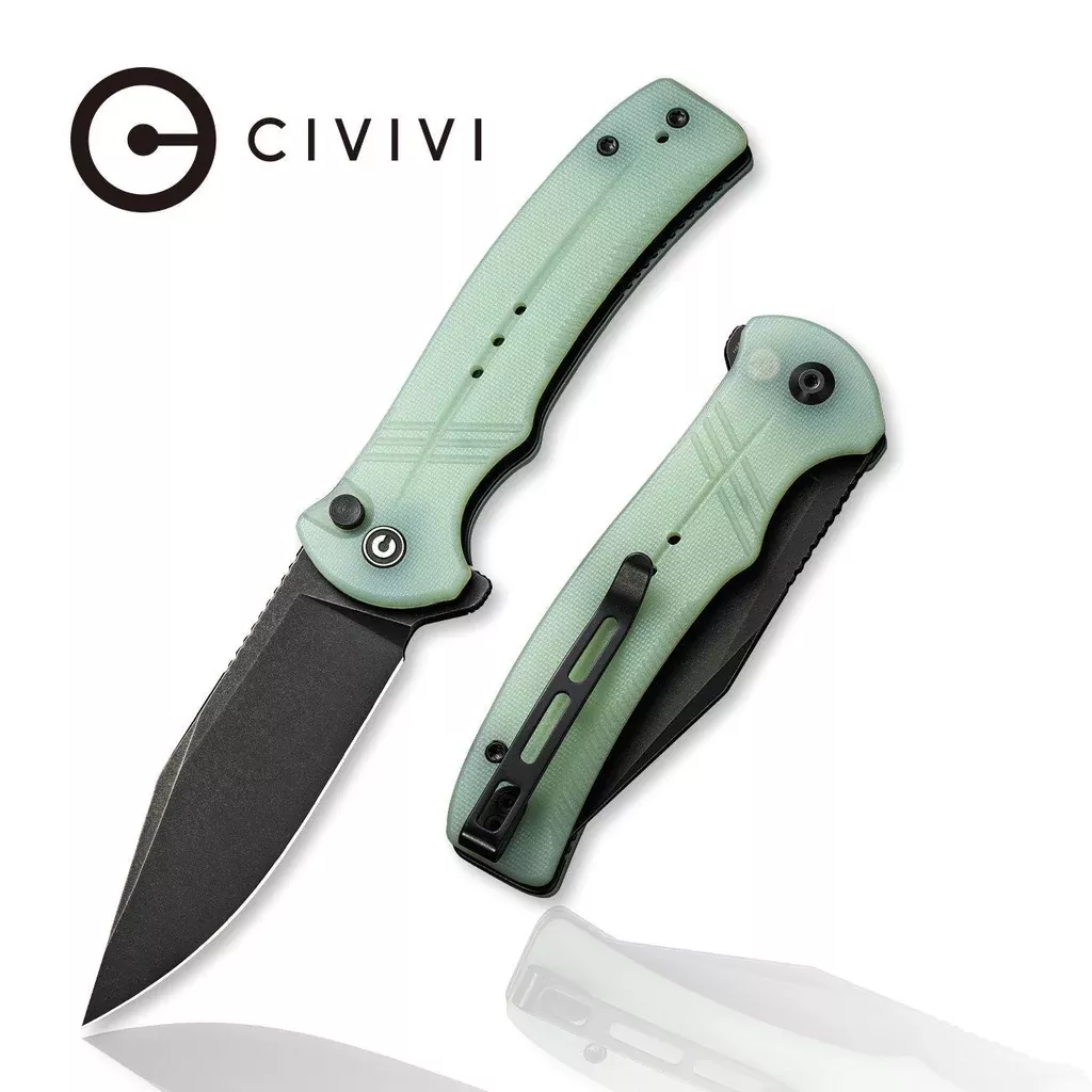 CIVIVI Cogent Flipper & Button Lock Knife G10 Handle (3.47" 14C28N Blade) C20038D-3