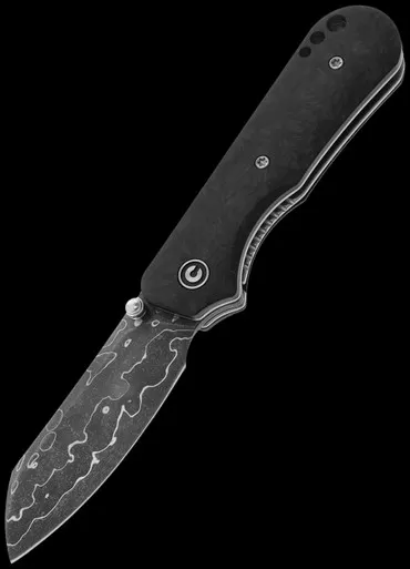 Civivi Crabby Carbon Fibre Damascus Folding Knife