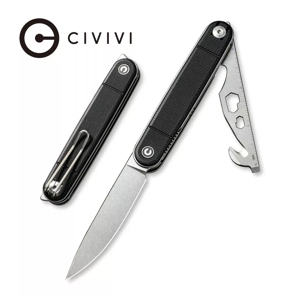 CIVIVI Crit Front Flipper Knife With Multi-Tool G10 Handle (3.18″ Nitro-V) C20014F-1
