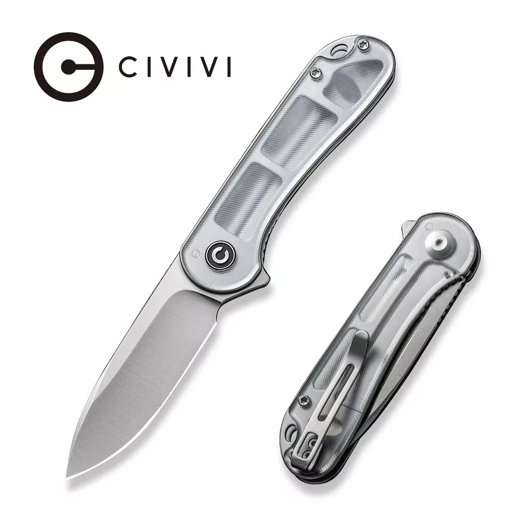 CIVIVI Elementum Flipper Knife Lexan Handle (2.96" D2 Blade) C907A-7