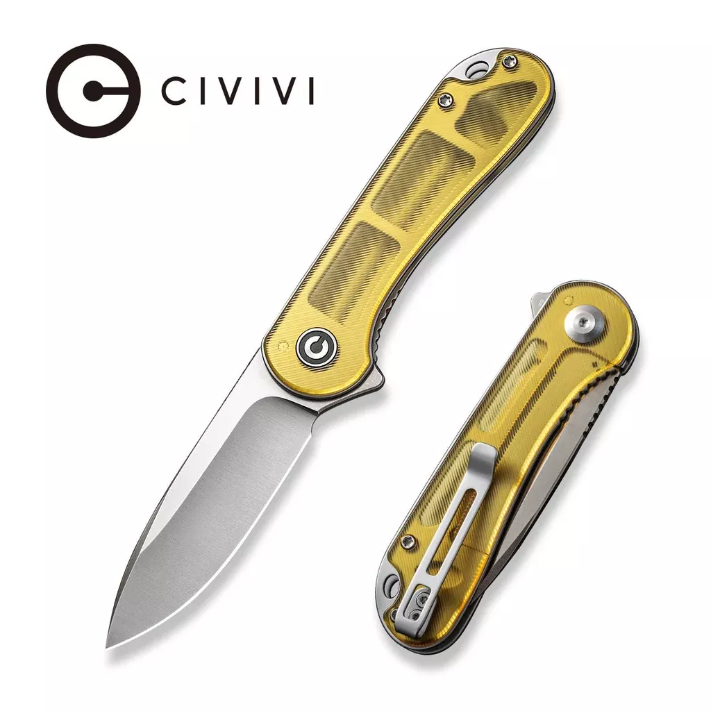 CIVIVI Elementum Flipper Knife Ultem Handle (2.96″ D2 Blade) C907A-4