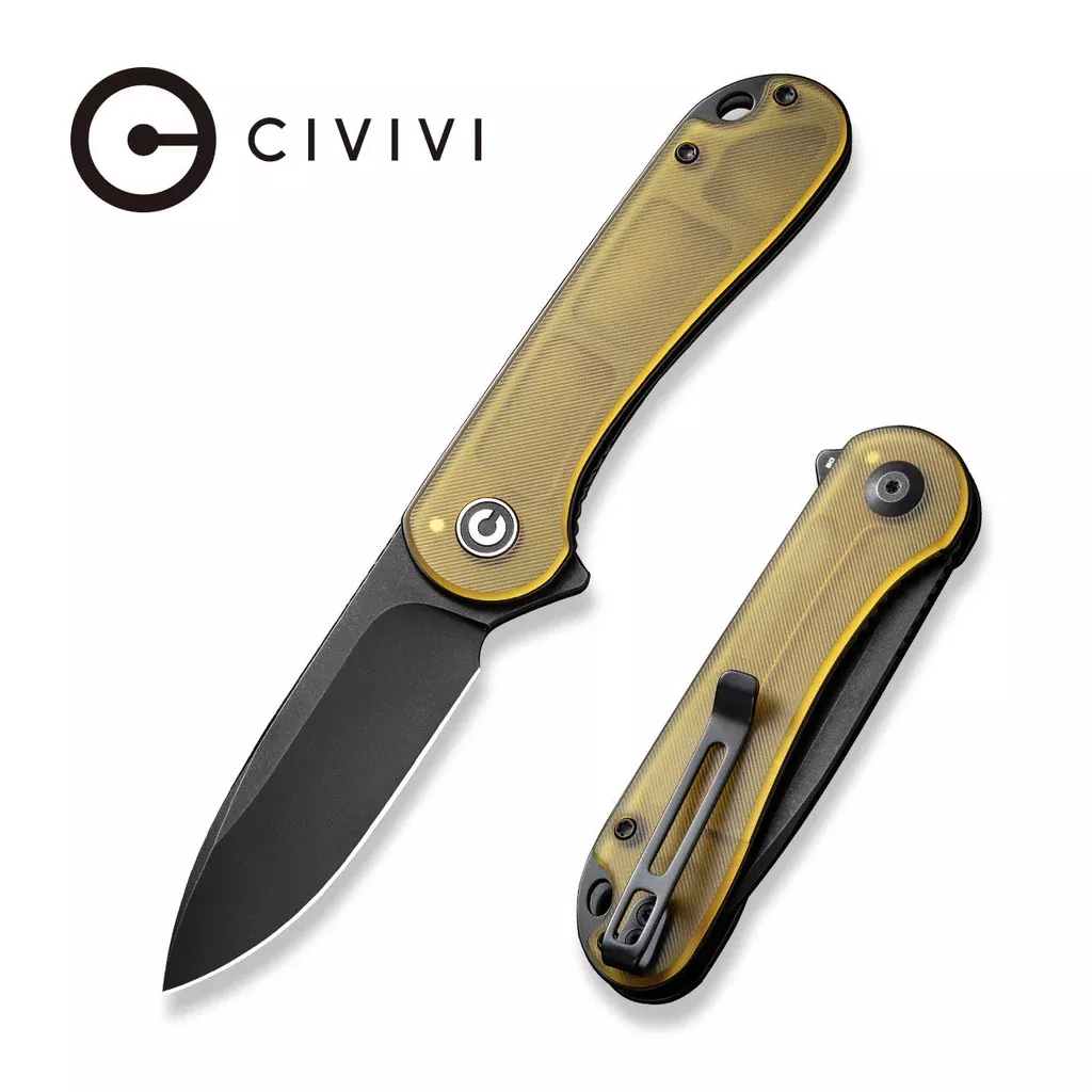 CIVIVI Elementum Flipper Knife Ultem Handle (2.96″ D2 Blade) C907A-5
