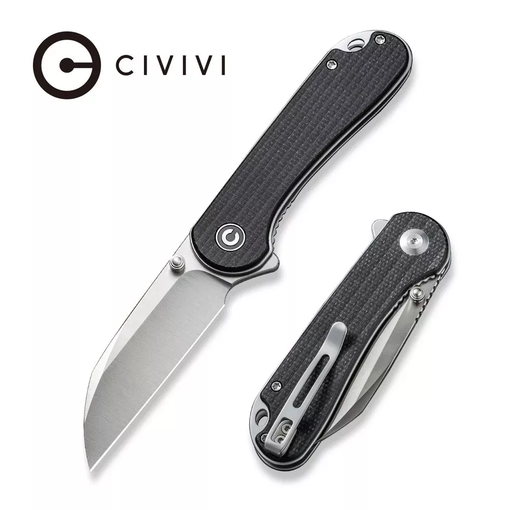 CIVIVI Elementum Flipper & Thumb Stud Knife Micarta Handle (2.97″ Nitro-V Blade) C18062AF-3