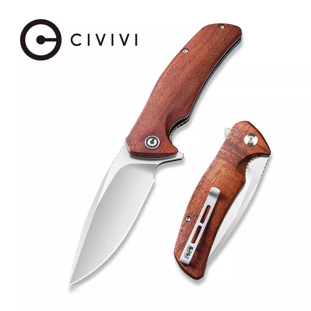 CIVIVI Incite Flipper Knife Wood Handle (3.7″ D2 Blade) C908D