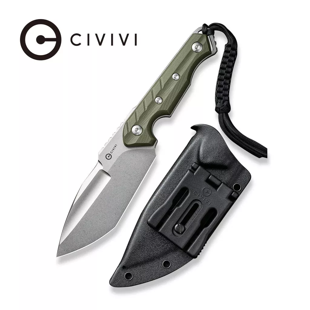 CIVIVI Maxwell Fixed Blade Knife G10 Handle (4.74″ D2 Blade) C21040-2