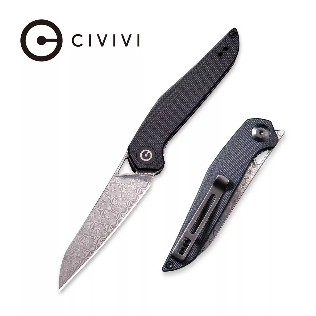 CIVIVI McKenna Front Flipper Knife G10 Handle (2.92” Damascus Blade) C905DS