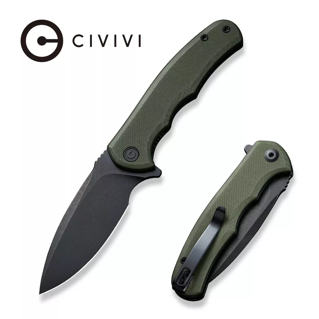 CIVIVI Mini Praxis Flipper Knife G10 Handle (2.98″ D2 Blade) C18026C-1