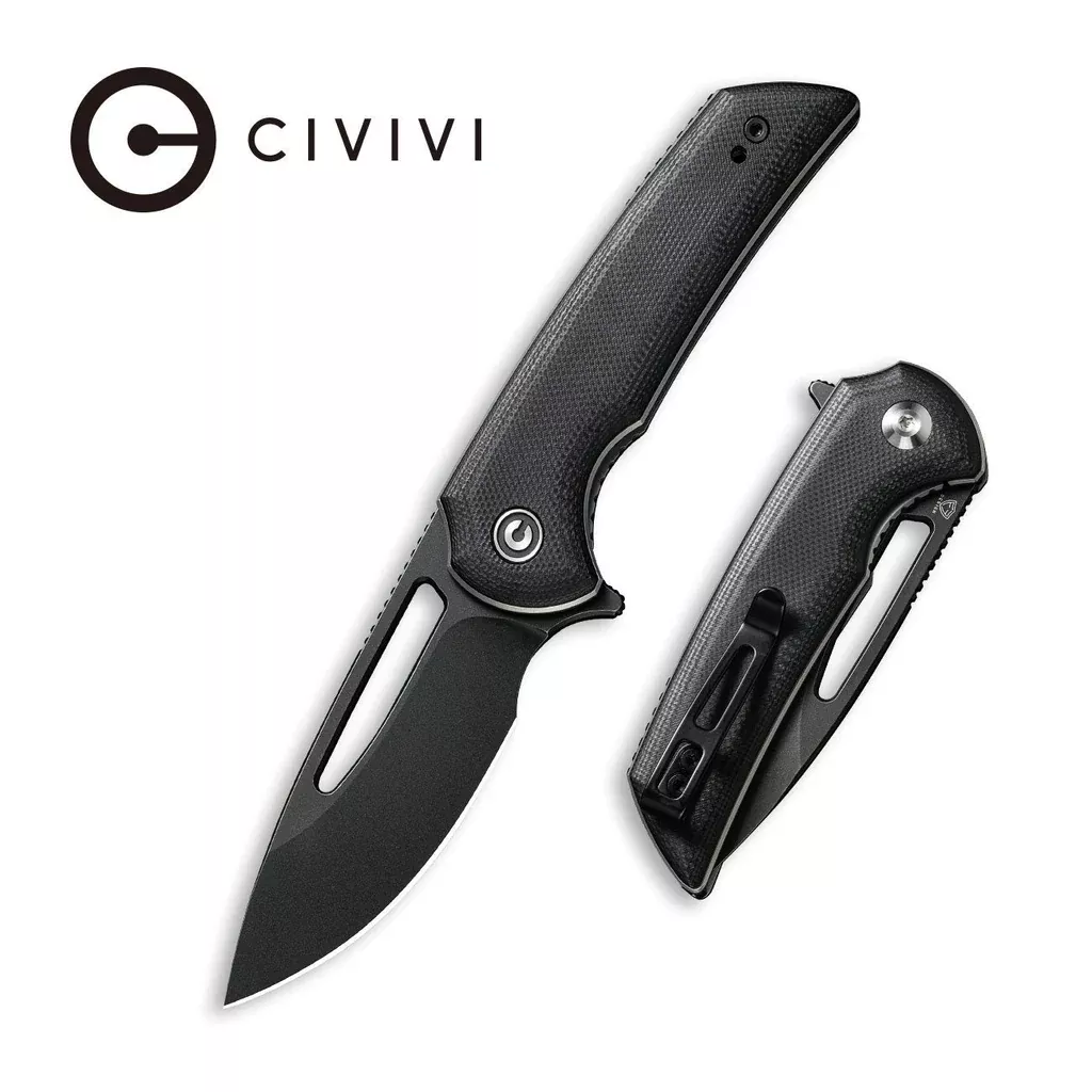 CIVIVI Odium & Thumb Hole Flipper Knife G10 Handle (2.65″ D2 Blade) C2010E