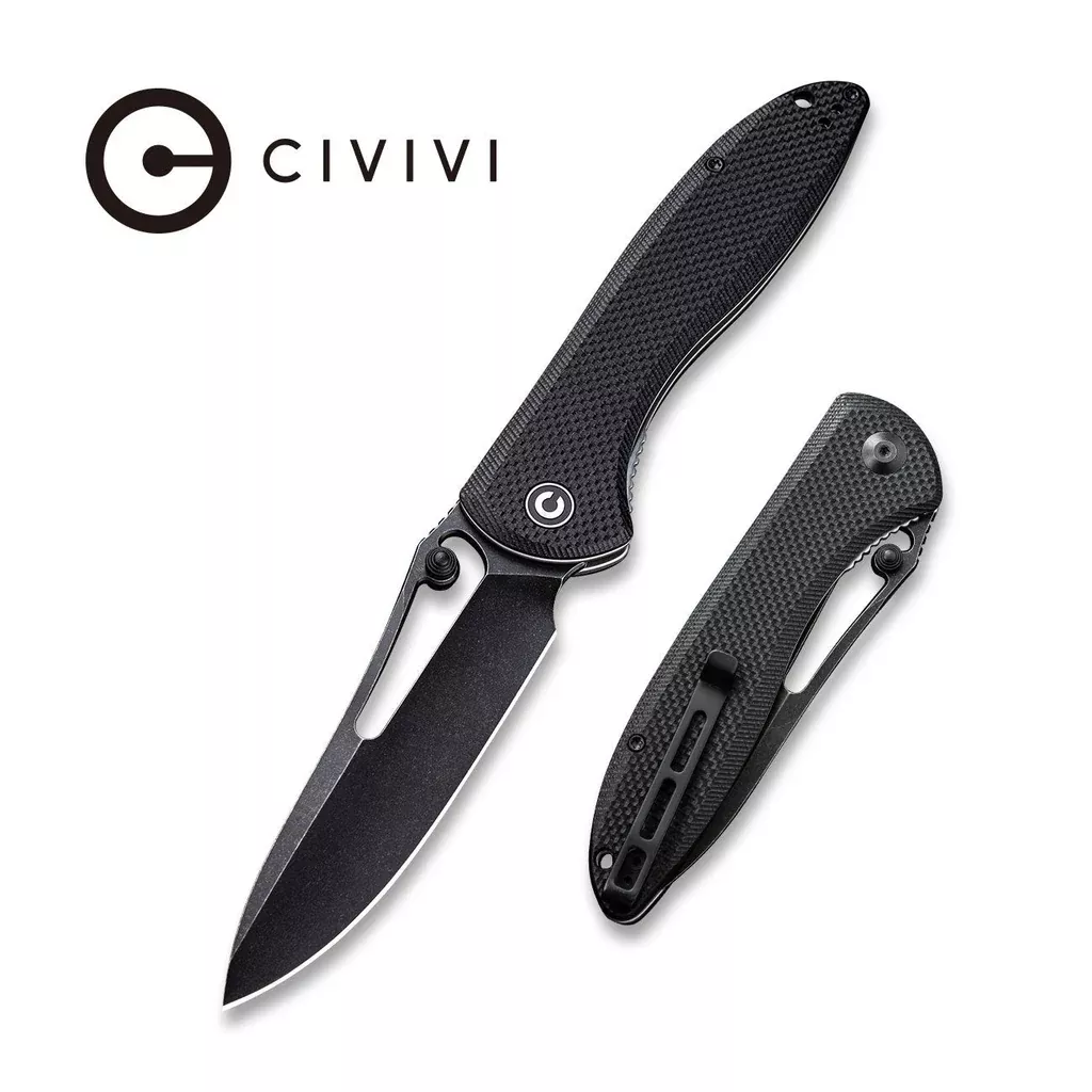 CIVIVI Picaro Thumb Stud & Thumb Hole Knife G10 Handle (3.94″ D2 Blade) C916D