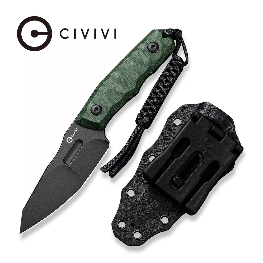 CIVIVI Propugnator Fixed Blade Knife Micarta Handle (4.15″ D2 Blade) C23002-2