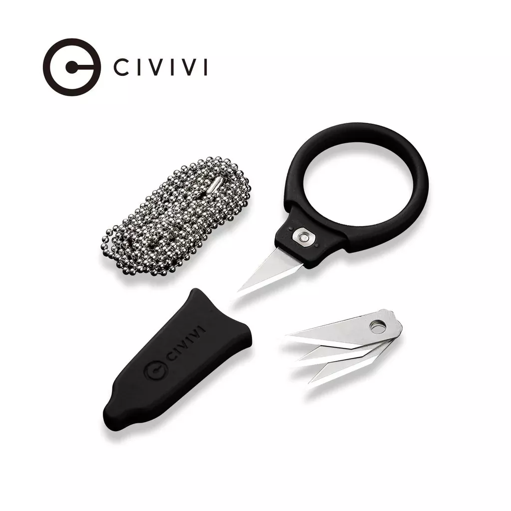 CIVIVI Quick Snip Fixed Blade 1 Pc Mini Neck Knife ABS Handle (0.68″ 6Cr13 Blade) C22022A-1