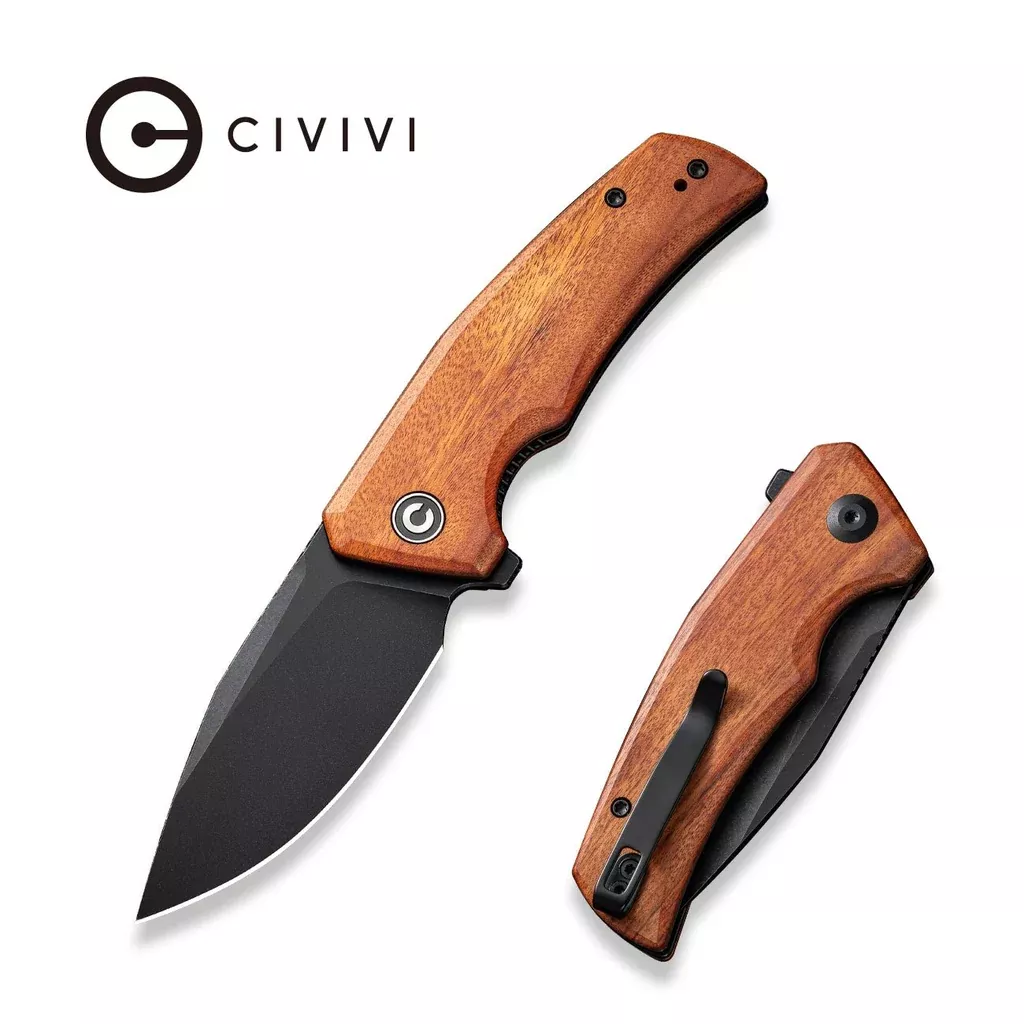 CIVIVI Regulatron Flipper Knife Wood Handle (2.98″ Nitro-V Blade) C23006-3