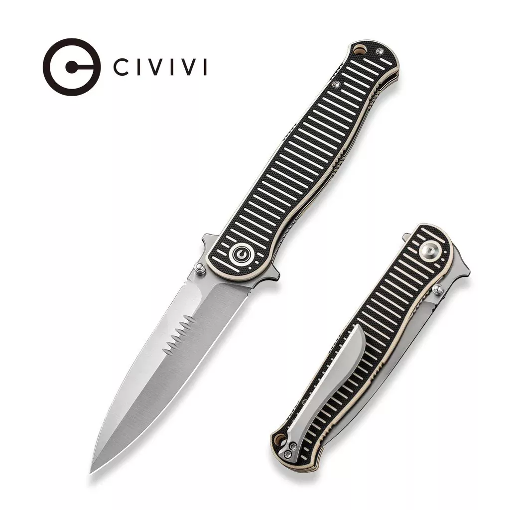 CIVIVI RS71 Flipper & Thumb Stud Knife G10 Handle (4″ Nitro-V Blade) C23025-1