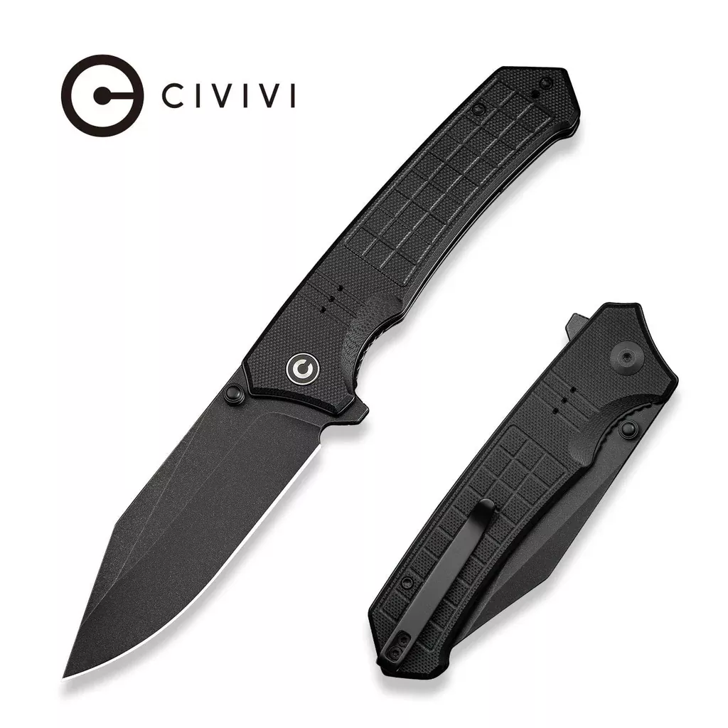 CIVIVI Tacticorix Flipper & Thumb Stud Knife G10 Handle (3.7″ Nitro-V Blade) C23055-1