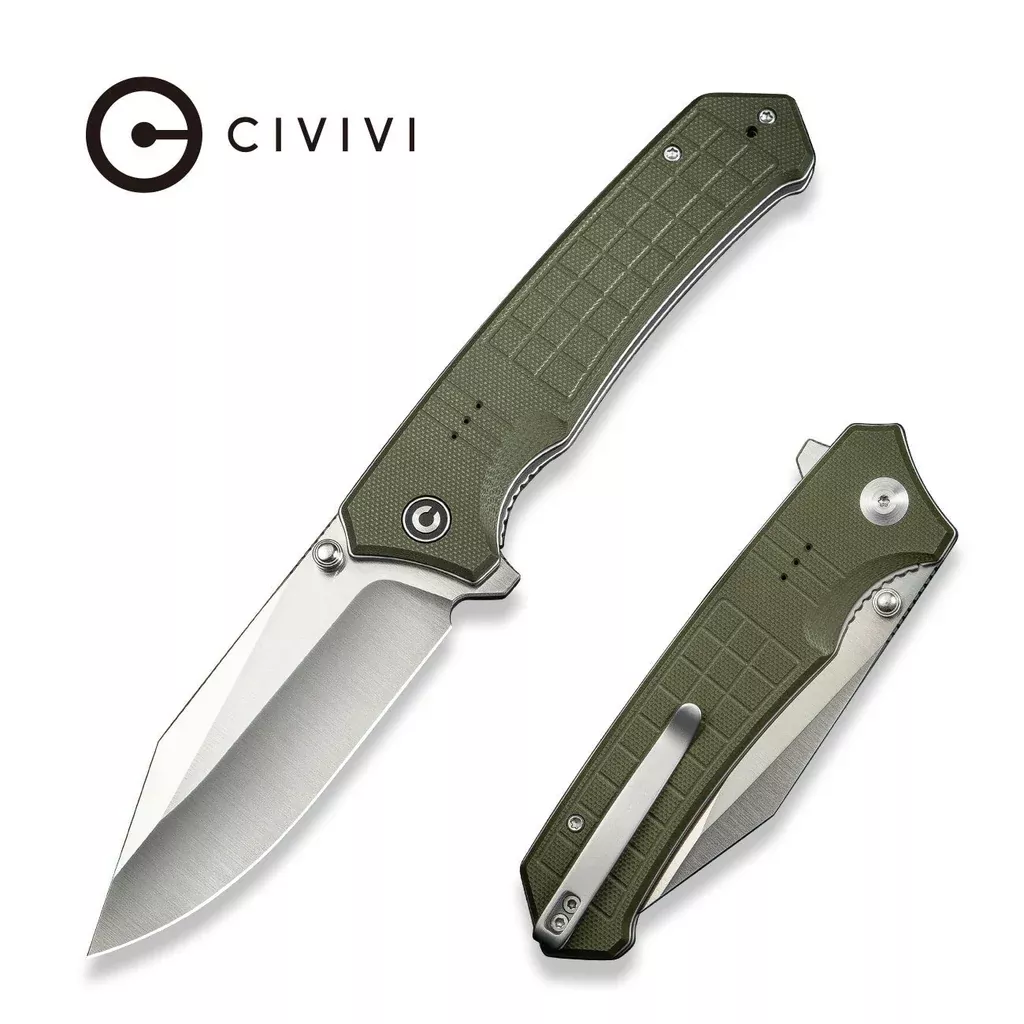 CIVIVI Tacticorix Flipper & Thumb Stud Knife G10 Handle (3.7″ Nitro-V Blade) C23055-2