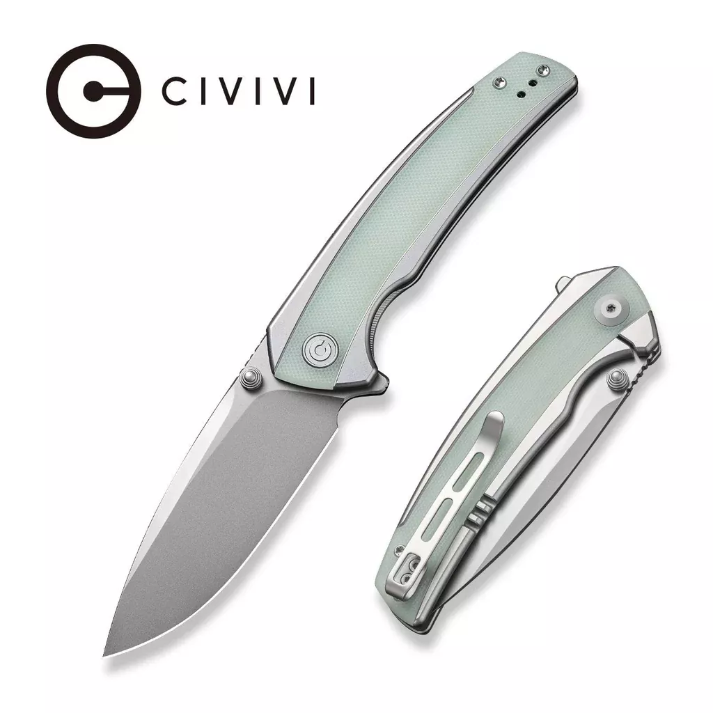 CIVIVI Teraxe Flipper & Thumb Stud Knife Stainless Steel & G10 Handle (3.48″ Nitro-V Blade) C20036-1