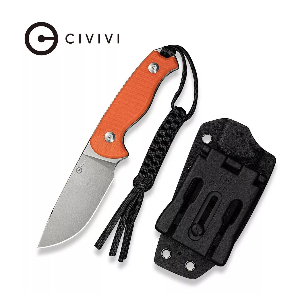 CIVIVI Timberbark Fixed Blade Knife G10 Handle (3.2″ 14C28N Blade) C23094-2