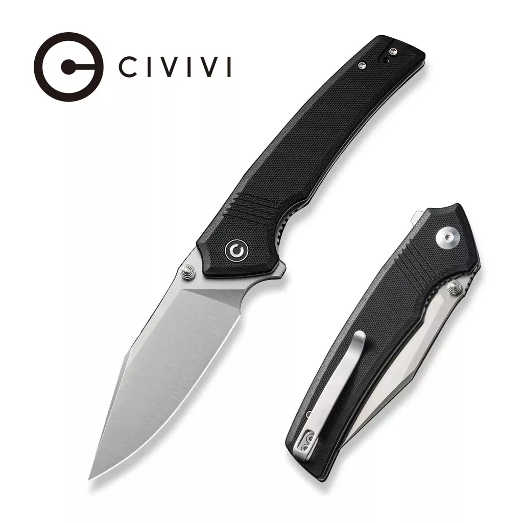 CIVIVI Tranquil Flipper & Thumb Stud Knife G10 Handle (3.7″ 14C28N Blade) C23027-1