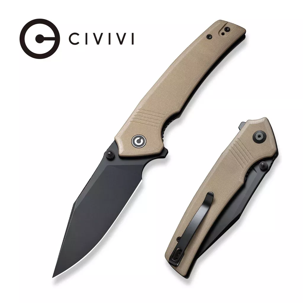 CIVIVI Tranquil Flipper & Thumb Stud Knife G10 Handle (3.7″ 14C28N Blade) C23027-3