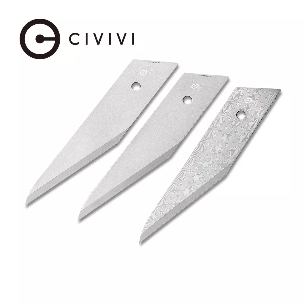CIVIVI Utility Blades 3PCS In A Pack (1PC Damascus And 2PCS 9Cr18MoV) CA-03A