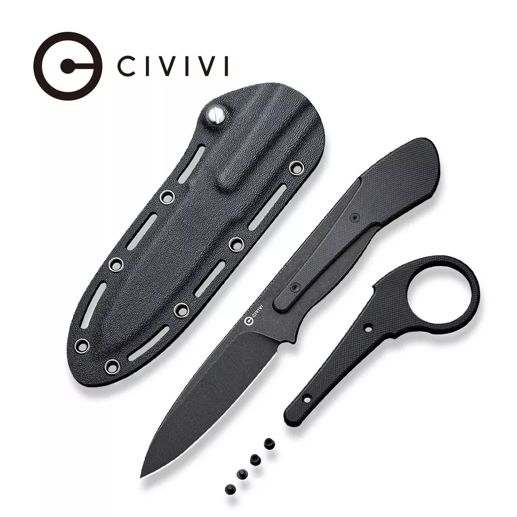 CIVIVI Varius Fixed Blade Knife G10 Handle (3.75″ D2 Live Blade) C22009D-1
