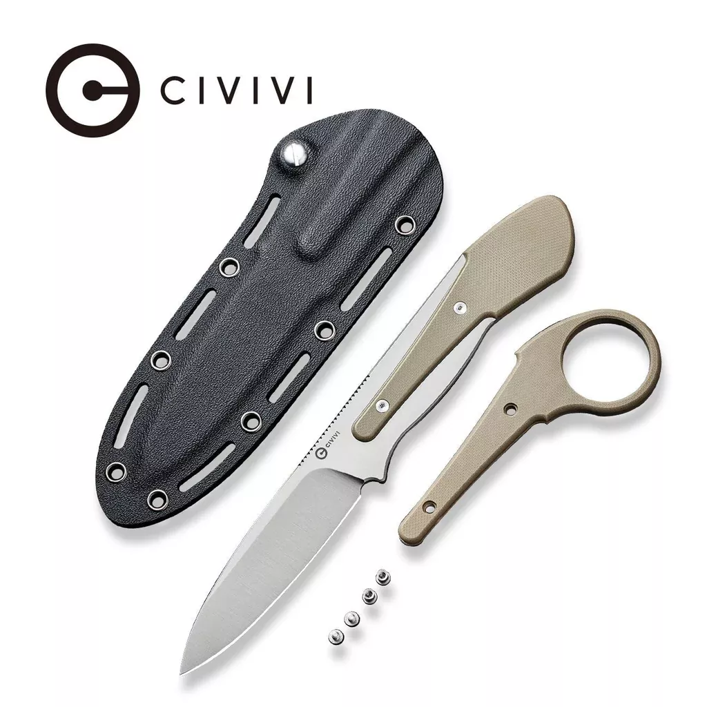 CIVIVI Varius Fixed Blade Knife G10 Handle (3.75″ D2 Live Blade) C22009D-2