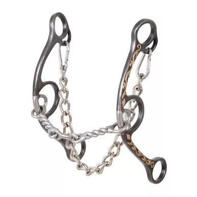 CLASSIC EQUINE Sherry Cervi Long/Short Shank Twisted Wire Dogbone Barrel Bit (BBIT3LS22SS)