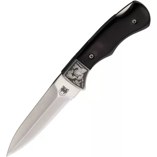 Cobratec Folding Push Dagger Black with Sheath